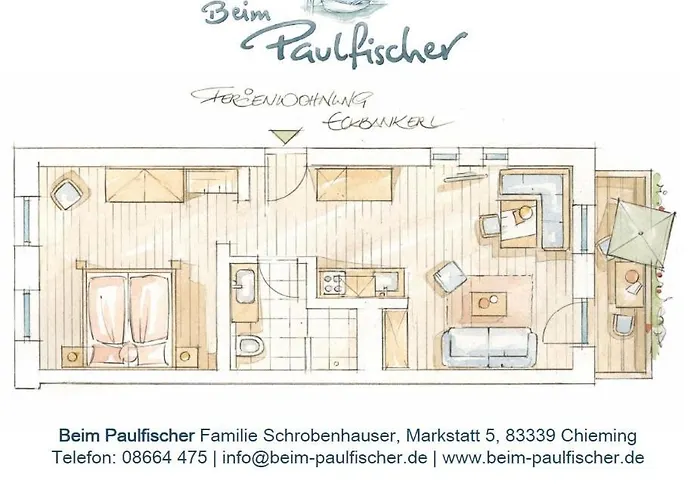 Beim Paulfischer - Eckbankerl Apartment Chieming